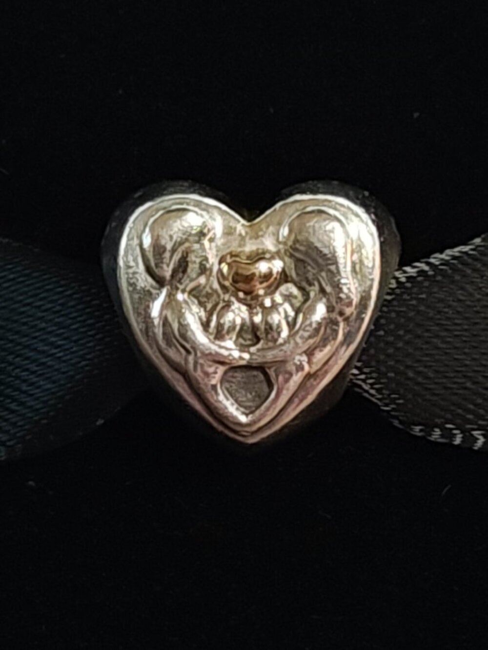 Authentic Pandora Heart of the Family Charm – 791771 Two Tone Retired - Picture 4 of 13